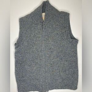 Pendleton Lobo Speckled Virgin Wool Knit Sherpa Lined Vest